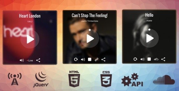 Single jQuery Audio Player Music and Radio Download