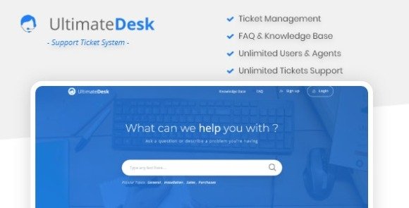 UltimateDesk Support Ticket System with Knowledge Base and FAQ Software