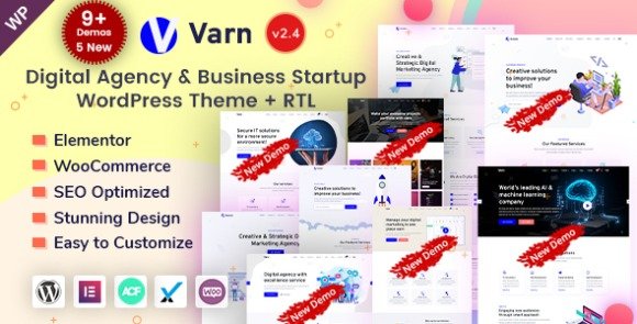 Varn Elementor IT and SEO Agency WordPress Theme Download