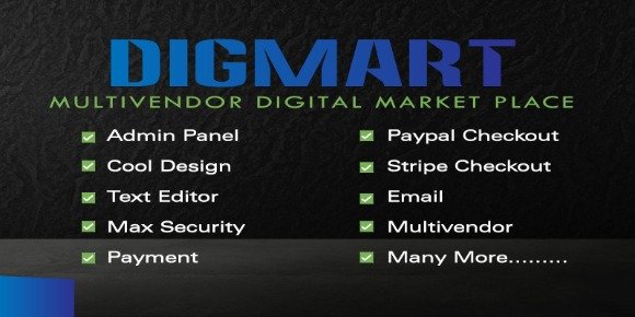 DigMart Multivendor Digital MarketPlace PHP Script Download