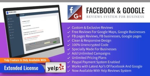 Facebook and Google Reviews System for Businesses PHP Script