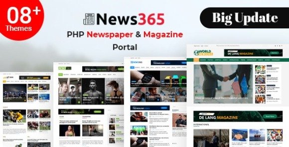News365 PHP Newspaper Script Magazine Blog with Video Newspaper Download
