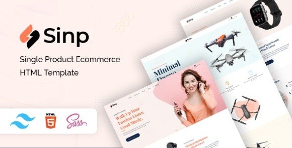Sinp Single Product Ecommerce HTML Template Free Download