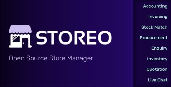 Storeo Open Source Store Manager for Accounting Billing and Inventory Management Download