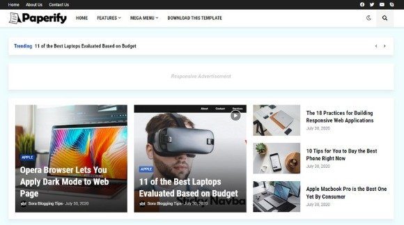 Paperify Blogger Template Free Download