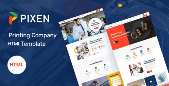 Pixen Printing Services Company HTML5 Template Download
