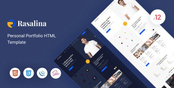 Rasalina Personal Portfolio HTML5 Template Download