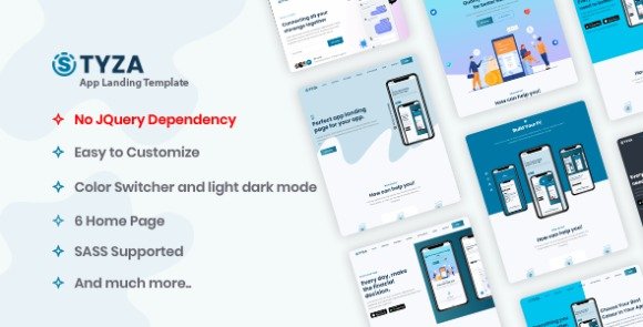 Styza App Landing Page Template Download