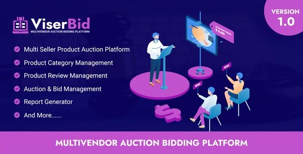 ViserBid Multivendor Auction Bidding Platform PHP Script Download
