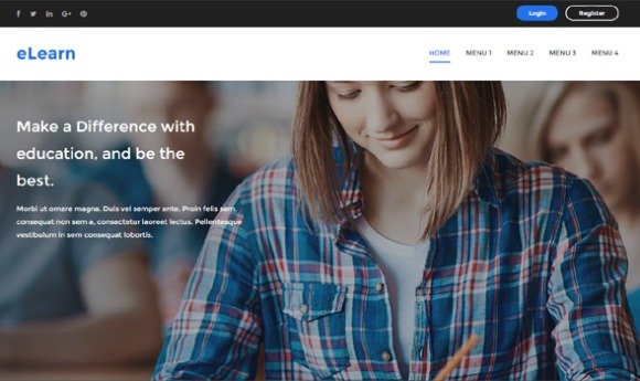 eLearn Education Blogger Template Download