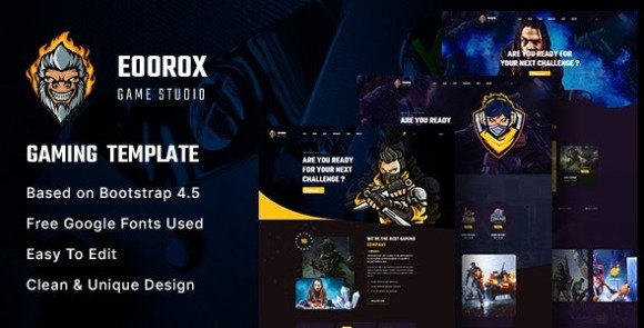 Eoorox Gaming and eSports HTML5 Template Download