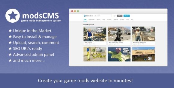 ModsCMS Game Mods PHP Script Download