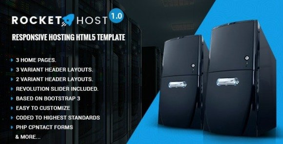 Rocket Host Responsive Web Hosting HTML Template Download