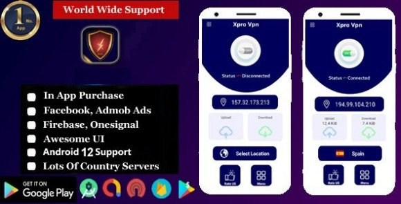 VPN X Pro VPN Unlimited Proxy Super Fast Free VPN and Secure App Source Code