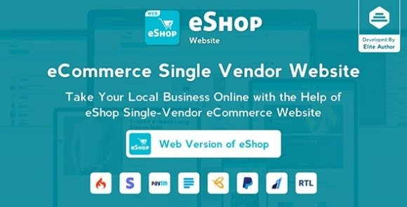 eShop Web eCommerce Single Vendor Website PHP Script