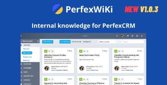 PerfexWiki Internal knowledge for Perfex CRM Addon