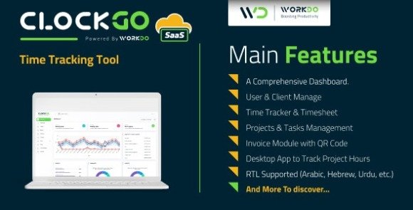 ClockGo SaaS Time Tracking Tool Nulled Script