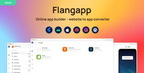 Flangapp SAAS Online App Builder from Website Script
