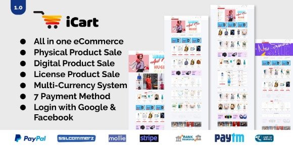 iCart Multipurpose eCommerce CMS Script Download