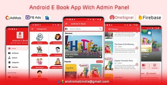 Android eBook App Admin Panel Admob and FAN