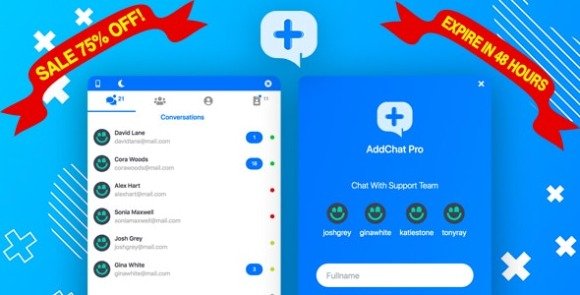 AddChat Laravel Pro Live Chat Widget Multi-User Chat Customer Support