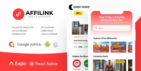 AffiLink Mobile Affiliate Link Sharing Platform App Source Code