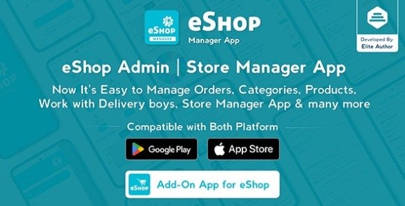 eShop Ecommerce Admin and Store Manager App Source Code