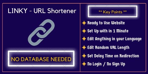 Linky URL Shortener Script without Database