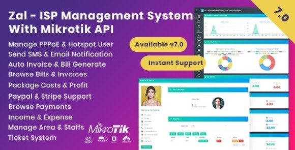 Zal ISP Management System With Mikrotik API