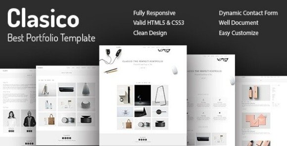 Clasico Minimal Portfolio HTML5 Template Download