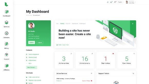 Lagom Simple and Intuitive WHMCS Theme