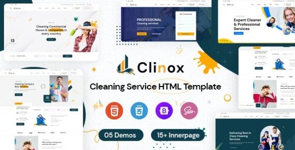 Clinox Cleaning Services HTML Template Download