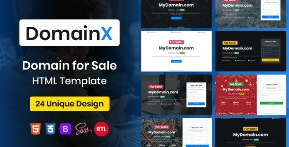 DomainX Domain for Sale HTML Template