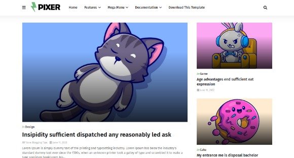 Pixer Blogger Template Download