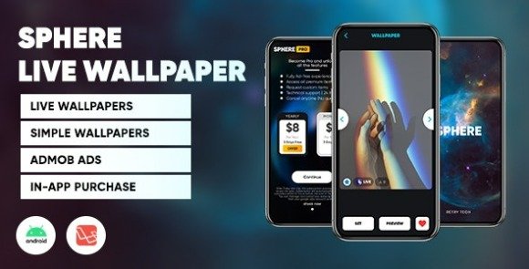 Sphere Live Wallpaper Android Wallpaper App with Admin Panel
