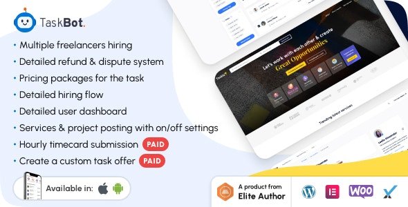 Taskbot A Freelancer Marketplace WordPress Plugin