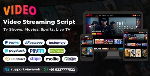Video Streaming Portal TV Shows Movies Sports Live TV Nulled