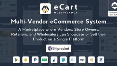 eCart Multi Vendor eCommerce System App with Admin Panel Source