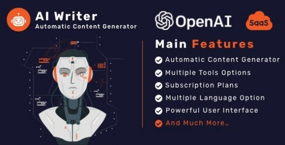 AI Writer SaaS Powerful Automatic Content Generator Tools Writing Assistant