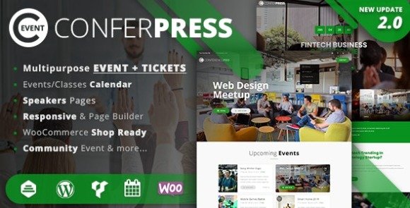 ConferPress Multipurpose Event Tickets WordPress Theme