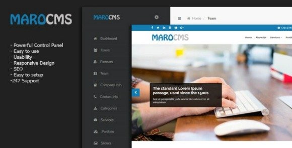 MaroCMS Business CMS Nulled PHP Script