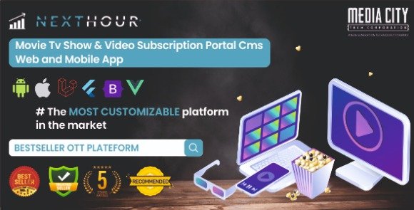 Next Hour Movie TV Show and Video Subscription Mobile App