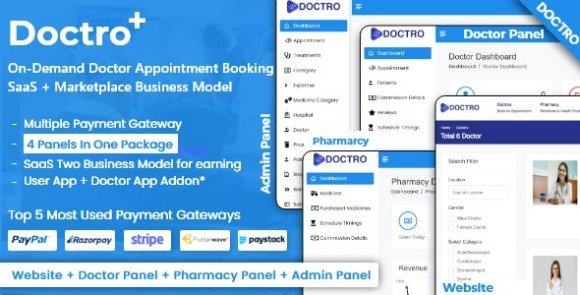 On-Demand Doctor Appointment Booking SaaS Marketplace Business App and Script