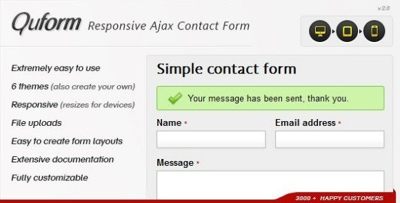 Quform Responsive Ajax Contact Form PHP Script