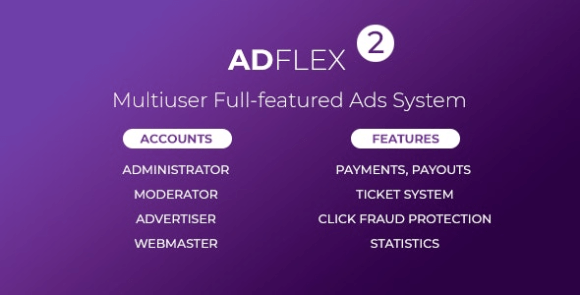 AdFlex Multi User Full-featured Ads System Nulled Script