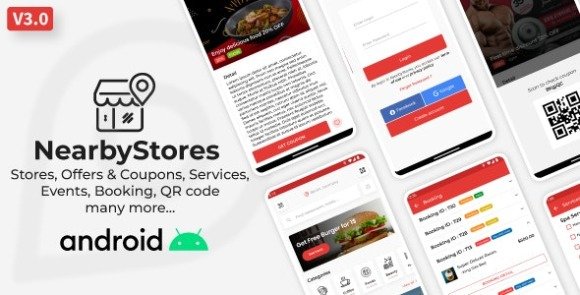 Nearby Stores Android Offers and Coupons Events Restaurant Services and Booking