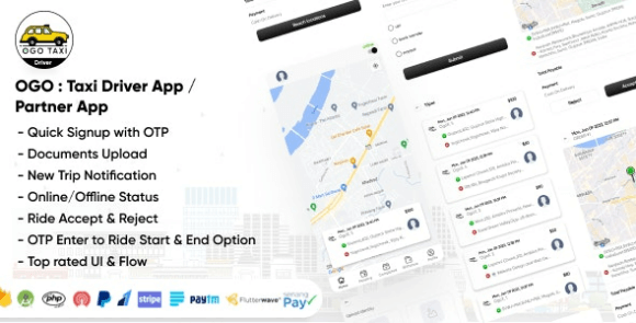 OGO Taxi Driver Partner App Source Code