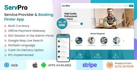 SERVPRO On Demand Nearby Service Provider and Booking Finder Application