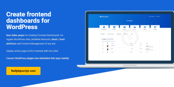 WP Frontend Admin WordPress Plugin