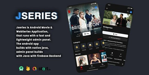 Jseries Movie Web Series with Firebase Backend Netflix Clone App